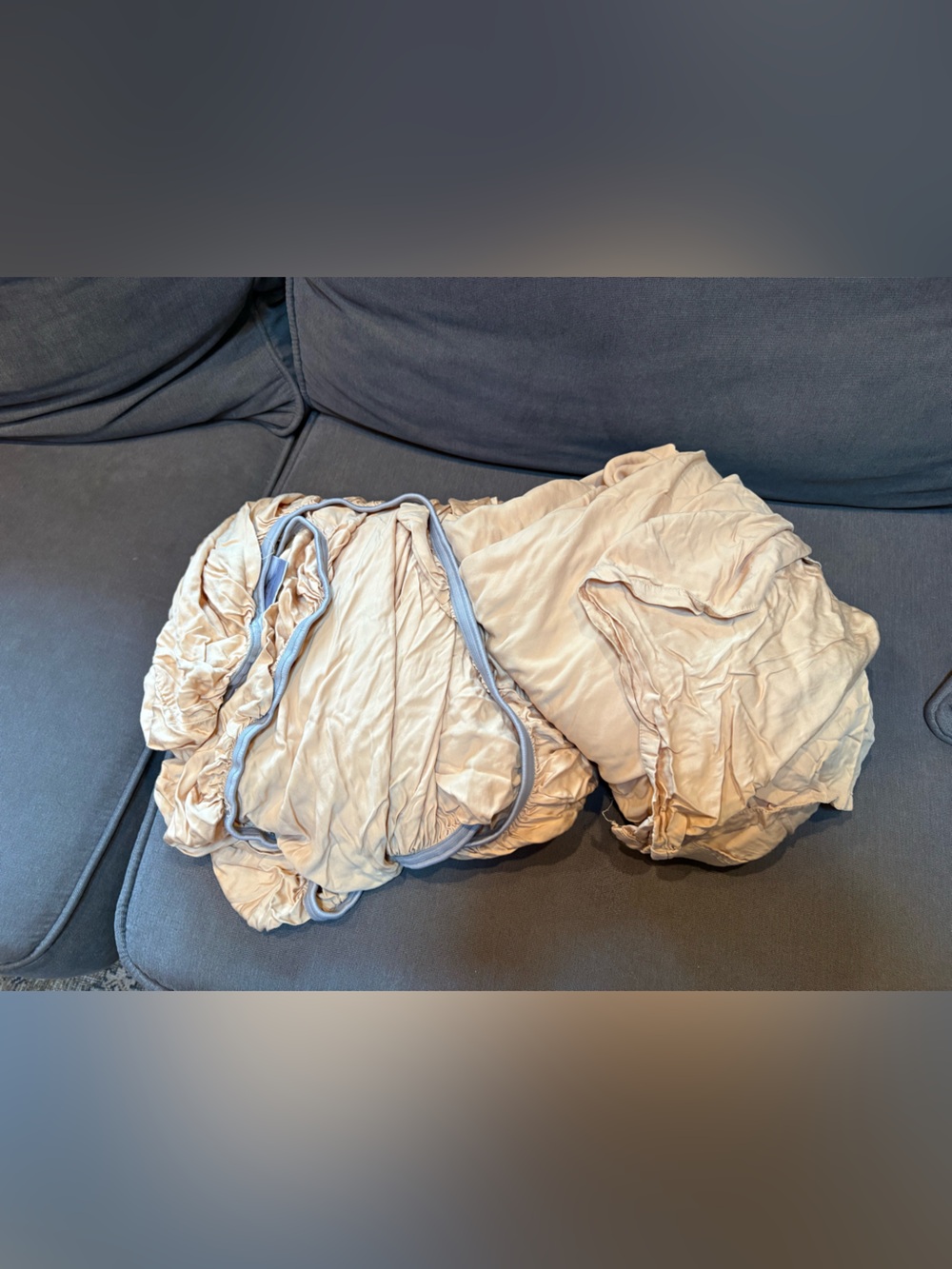 Sheex Fitted and Flat Sheet Size Queen Khaki Camel Color